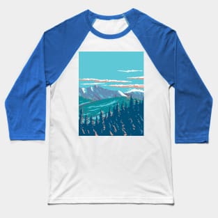 Lone Mountain in Lee Metcalf Wilderness Montana USA WPA Art Poster Baseball T-Shirt